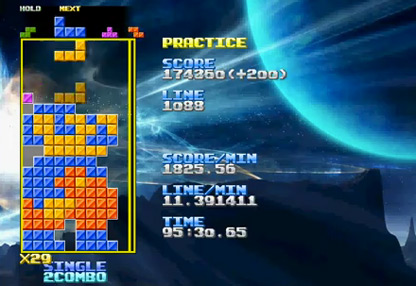 Super Mario in Tetris nachgebaut