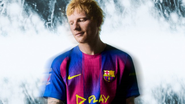 Der FC Barcelona kündigt Ed Sheeran-Trikots für den Clásico im Oktober an