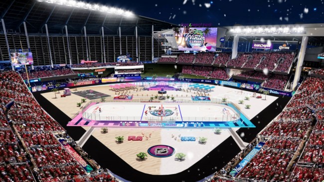 Das Baseballstadion von Miami verwandelt sich in ein Eishockeystadion für das NHL Winter Classic