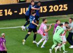 Marcos Acuña jagt Dumfries am Ende des 2:0-Spiels von Inter - River Plate in einer peinlichen Szene, die im Internet verspottet wurde