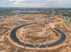 Der Madrider Formel-1-Kurs schlie&szlig;t die Asphaltierung der Monumental-Kurve mit 24 % Banking ab