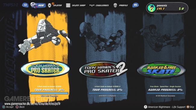 Tony Hawk's Pro Skater 1 and 2