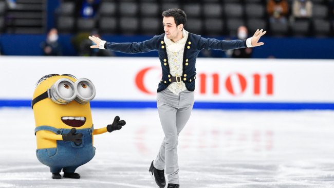 Der spanische Eiskunstläufer erhielt von Universal die Erlaubnis, bei den Olympischen Spielen zu Minions-Musik aufzutreten.