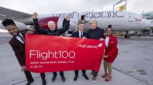 Virgin Atlantic führt Transatlantikflug mit 100 % nachhaltigem Flugkraftstoff durch