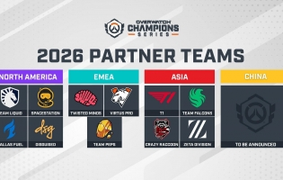 Die Overwatch Champions Series k&uuml;ndigt Partnerteams 2026 an, eine Ikone der Overwatch League kehrt zur&uuml;ck