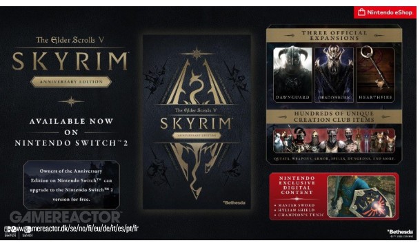 The Elder Scrolls V: Skyrim jetzt nativ auf der Nintendo Switch 2