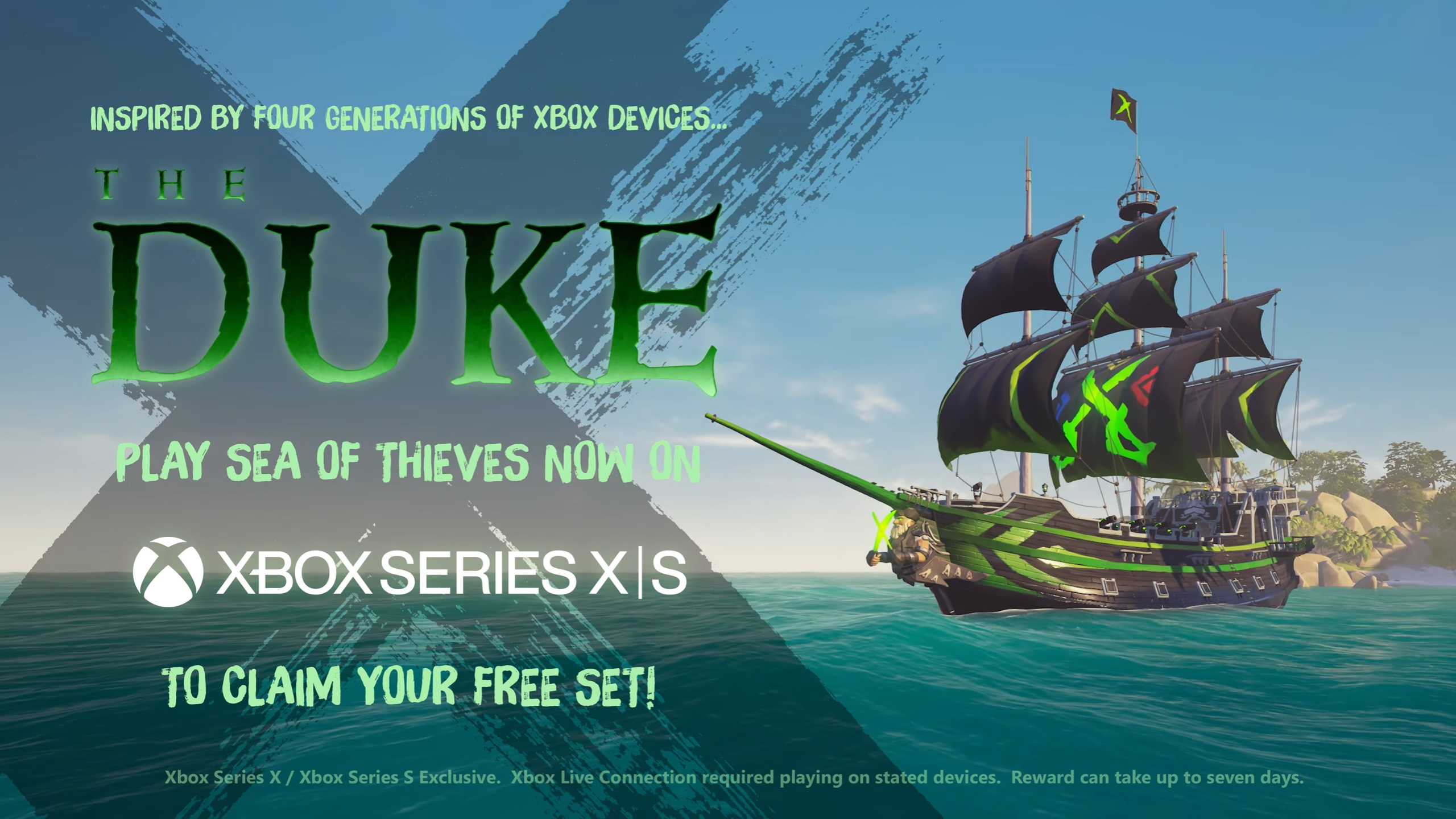 Sea of thieves донат. Сет Дюка Sea of Thieves. Корабль Дюка Sea of Thieves. Сет Xbox Sea of Thieves. Комплект Дюк Sea of Thieves.