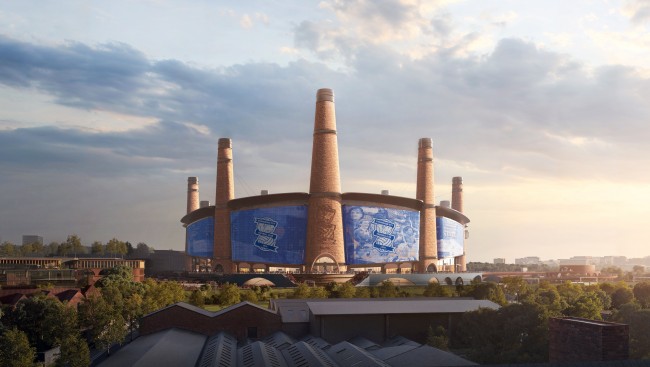 Das neue Stadion von Birmingham City wird der industriellen Vergangenheit der Stadt mit 12 "Schornsteinen" Tribut zollen
