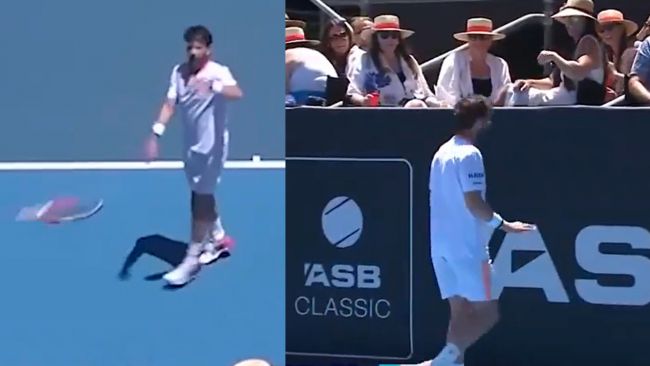 Der britische Tennisspieler Cameron Norrie entgeht der Disqualifikation, nachdem er einen Zuschauer mit seinem Schläger getroffen hat