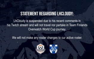 Das Overwatch World Cup-Team von Team Finnland suspendiert den Spieler aufgrund der jüngsten Kommentare