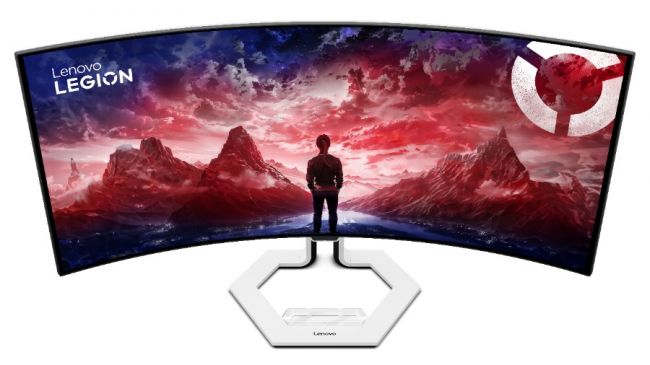 Zwei gebogene Geräte bilden die Monitorreihe 2025 von Lenovo Legion