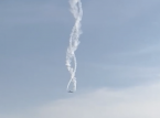 T&uuml;rkisches Milit&auml;rflugzeug bricht in der Luft &uuml;ber Georgien auseinander