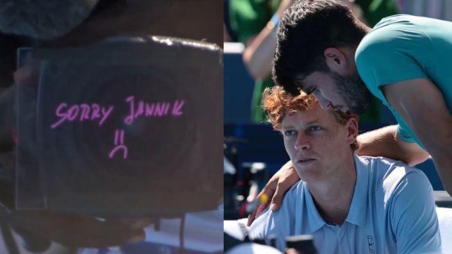 "Sorry Jannik :( ", die herzliche Geste und die Worte von Alcaraz nach dem Rücktritt von Sinner