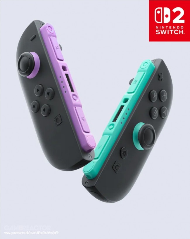 Nintendo führt hellviolette (L) und hellgrüne (R) Joy-Con 2 Controller für die Switch 2 ein