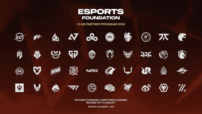 Esports Foundation stellt seine 40 Club Partnerorganisationen für 2026 bekannt