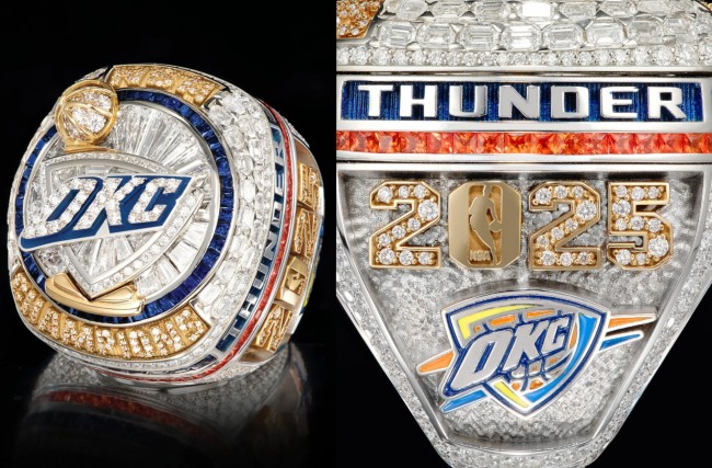 Der absurd üppige Ring, den der NBA-Champion Oklahoma City Thunder erhielt