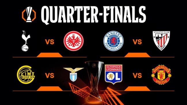 Viertelfinalspiele der Europa League mit Datum und Uhrzeit, darunter Lyon gegen Manchester United