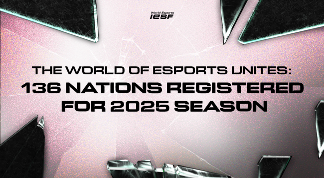 136 Nationen haben sich für die Saison 2025 der International Esports Federation angemeldet