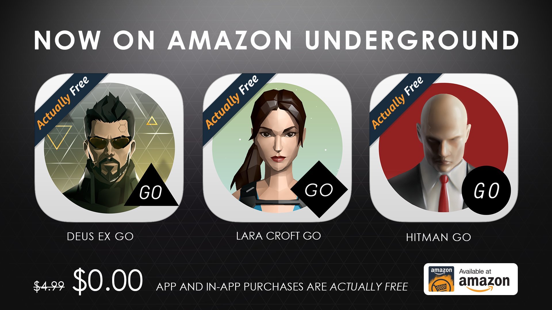 Deus Ex Go Hitman Go Und Lara Croft Go Kostenlos Auf Amazon Underground Deus Ex Go Hitman Go Und Lara Croft Go Kostenlos Auf Amazon Underground