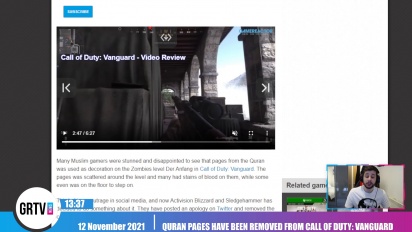 GRTV News - Activision entfernt Seiten aus dem Koran aus Call of Duty: Vanguard