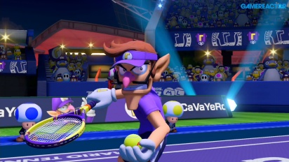 Mario Tennis Aces - Waluigi vs Yoshi Demo Gameplay